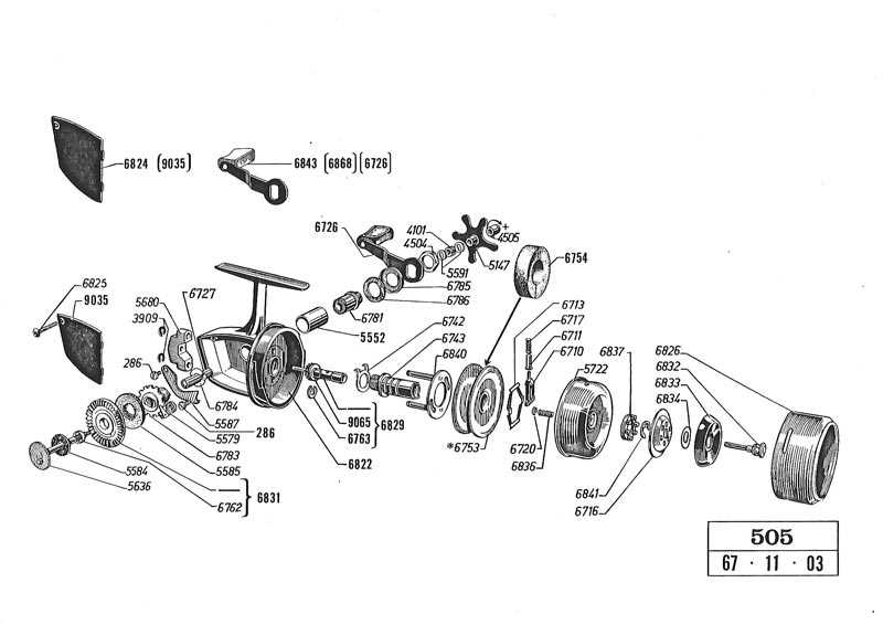 reel diagrams parts lists