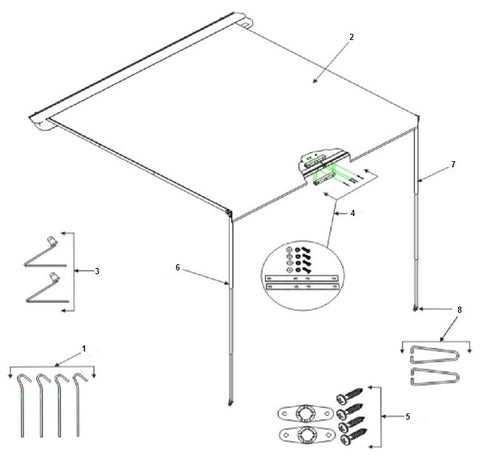 replacement dometic rv awning parts diagram