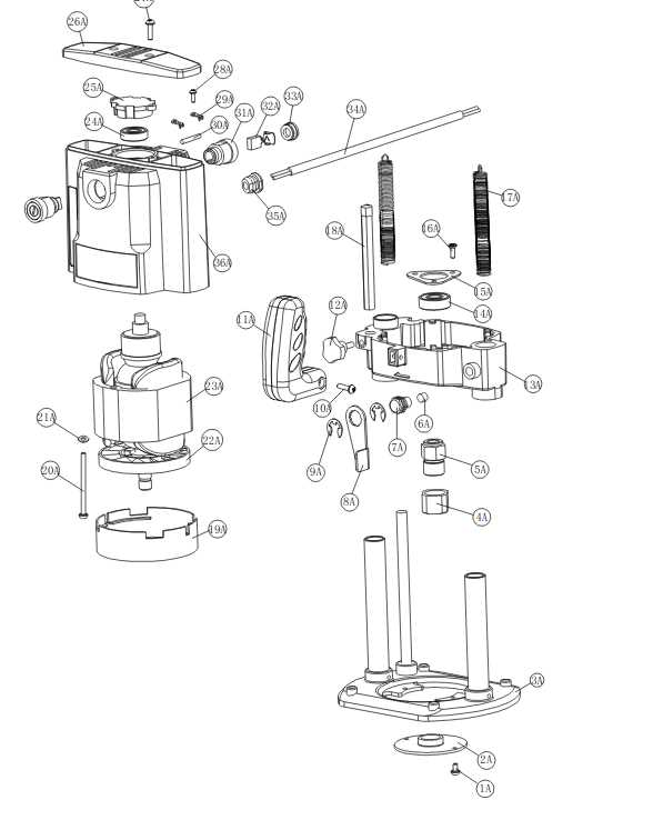 router table parts diagram