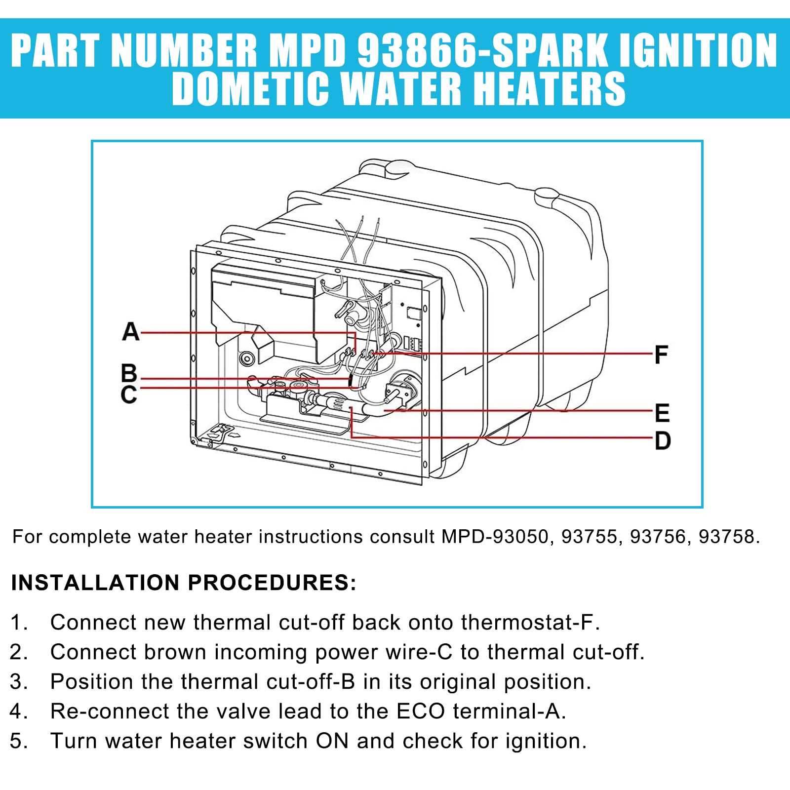 rv hot water heater parts diagram