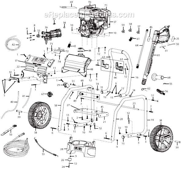 ryobi 3000 psi pressure washer parts diagram