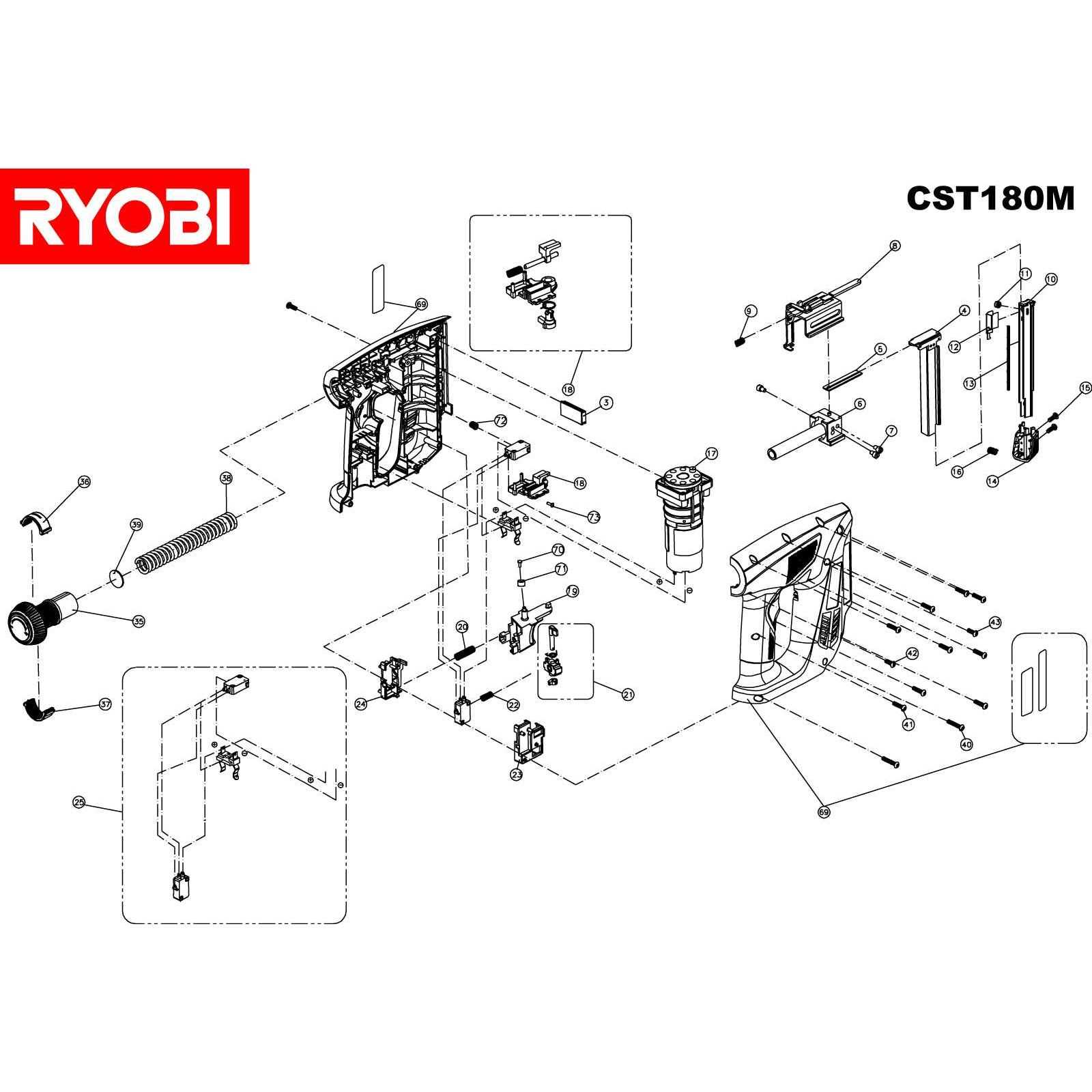 ryobi ap1305 parts diagram