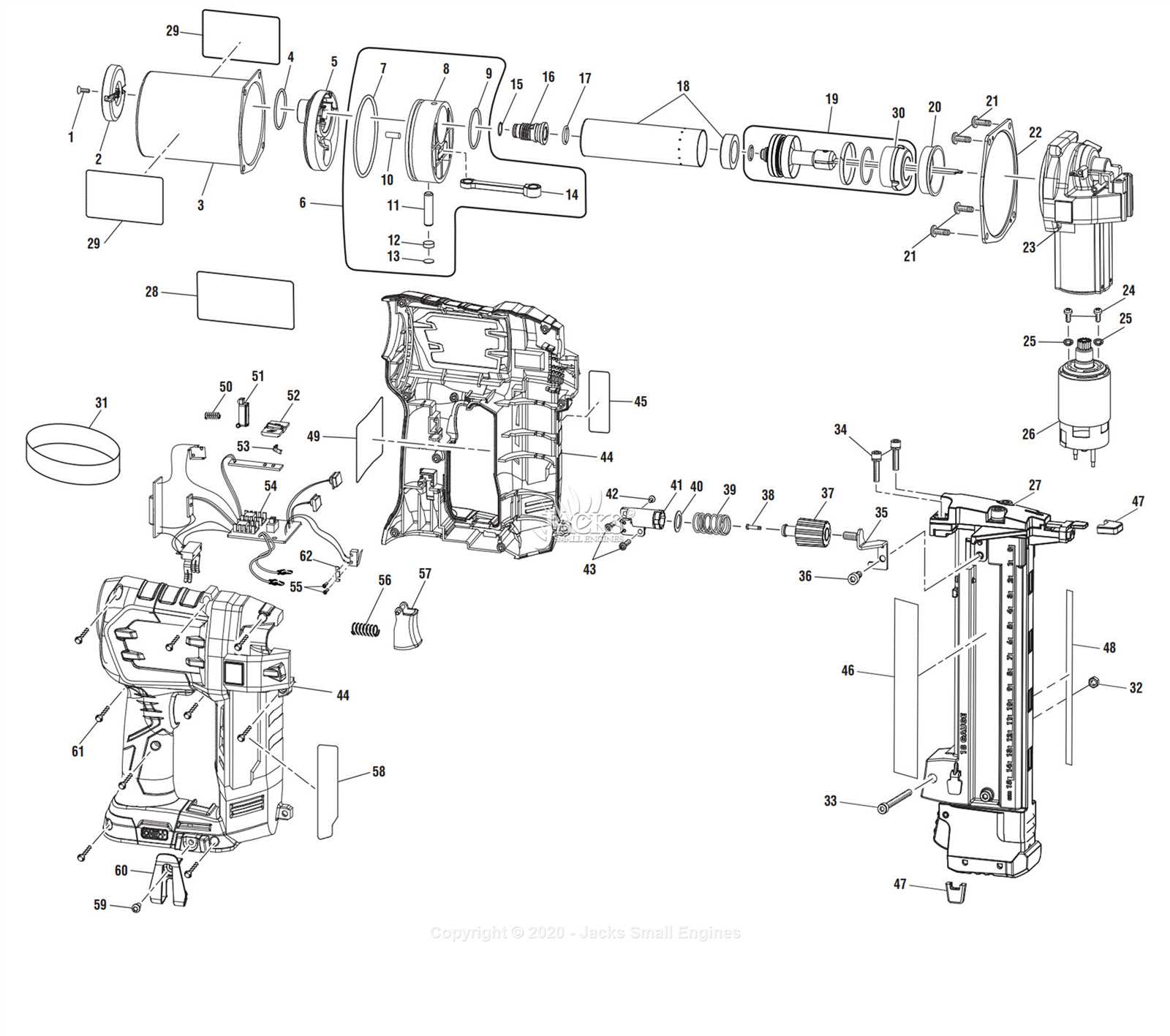 ryobi pcl500 parts diagram