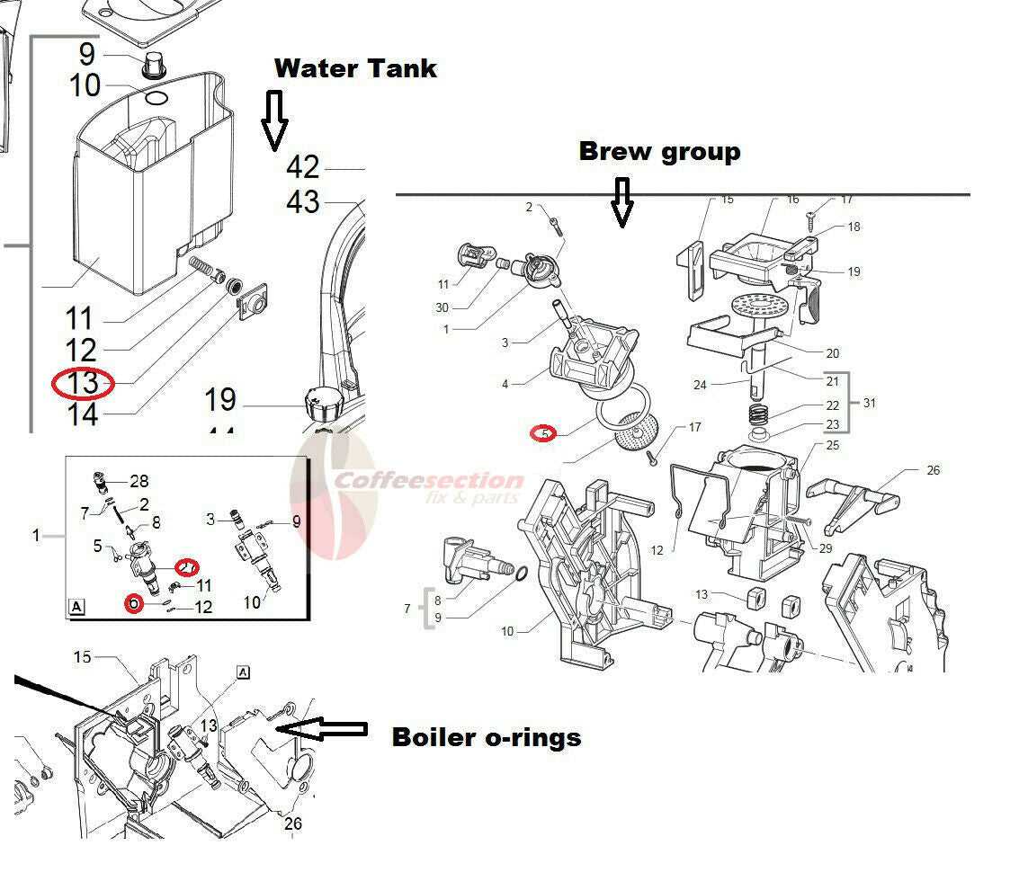 saeco odea giro plus parts diagram