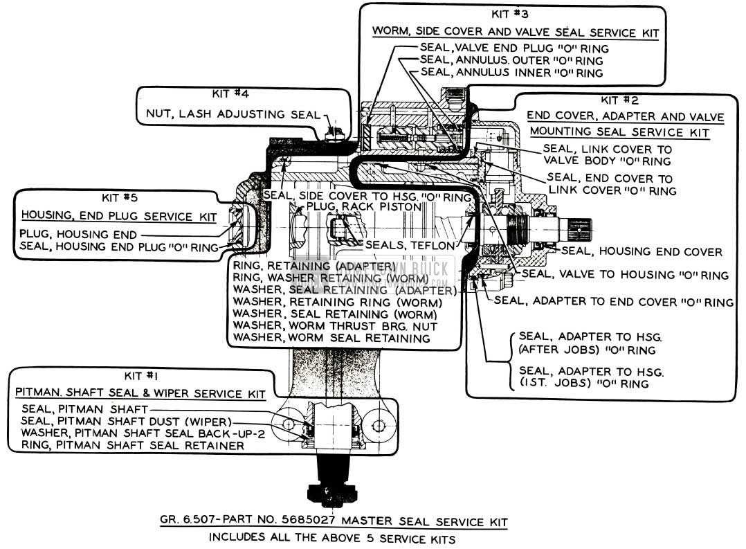 saginaw steering box parts diagram