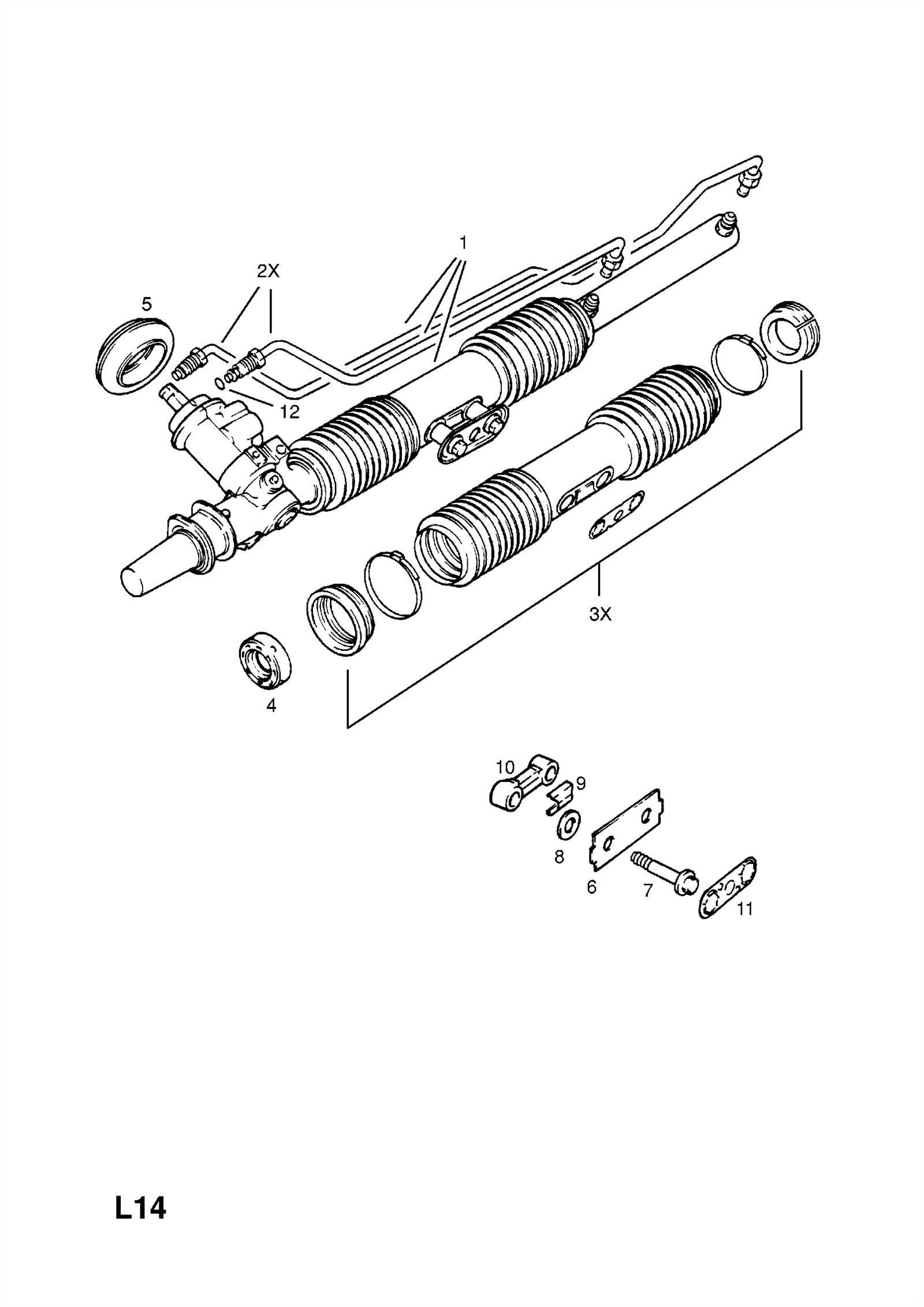 saginaw steering box parts diagram