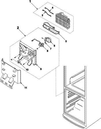 samsung fridge freezer parts diagram