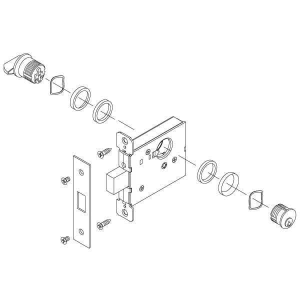 schlage door knob parts diagram