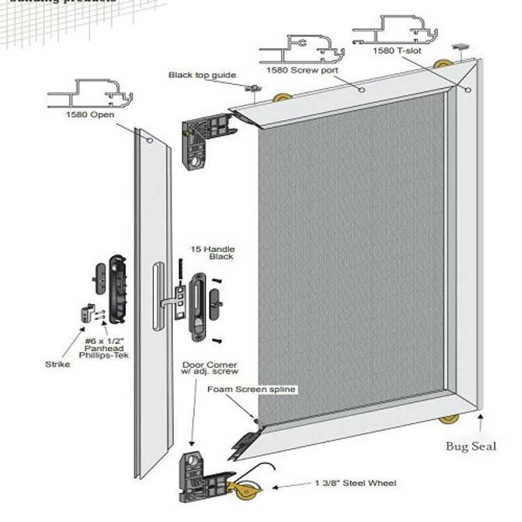 screen door parts diagram