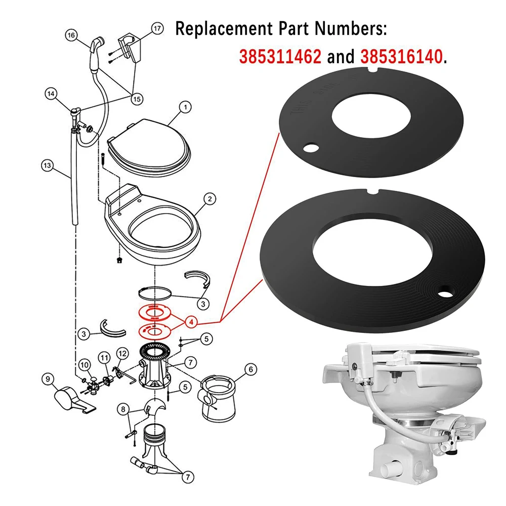 sealand toilet parts diagram