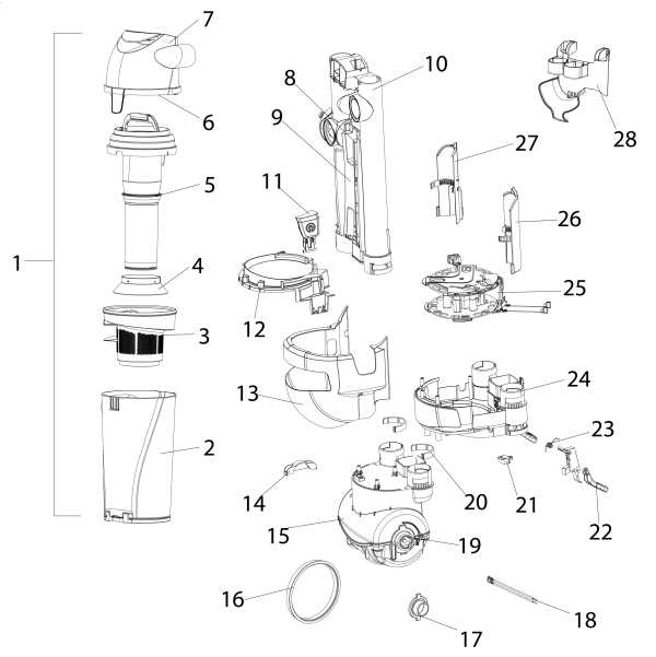 shark rocket parts diagram