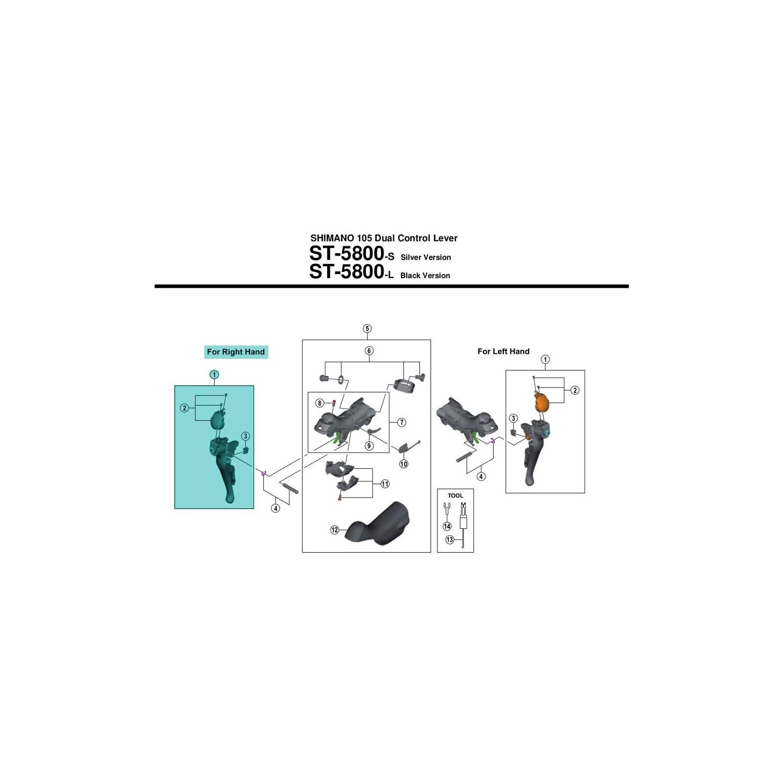 shimano 105 parts diagram