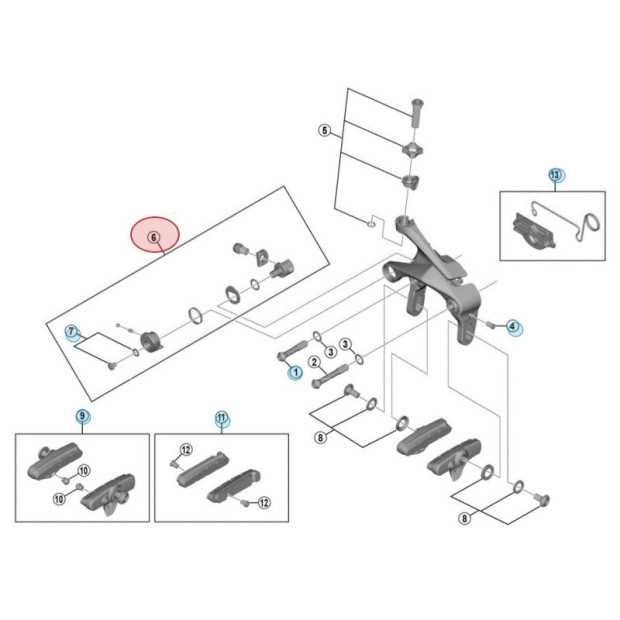 shimano brake parts diagram