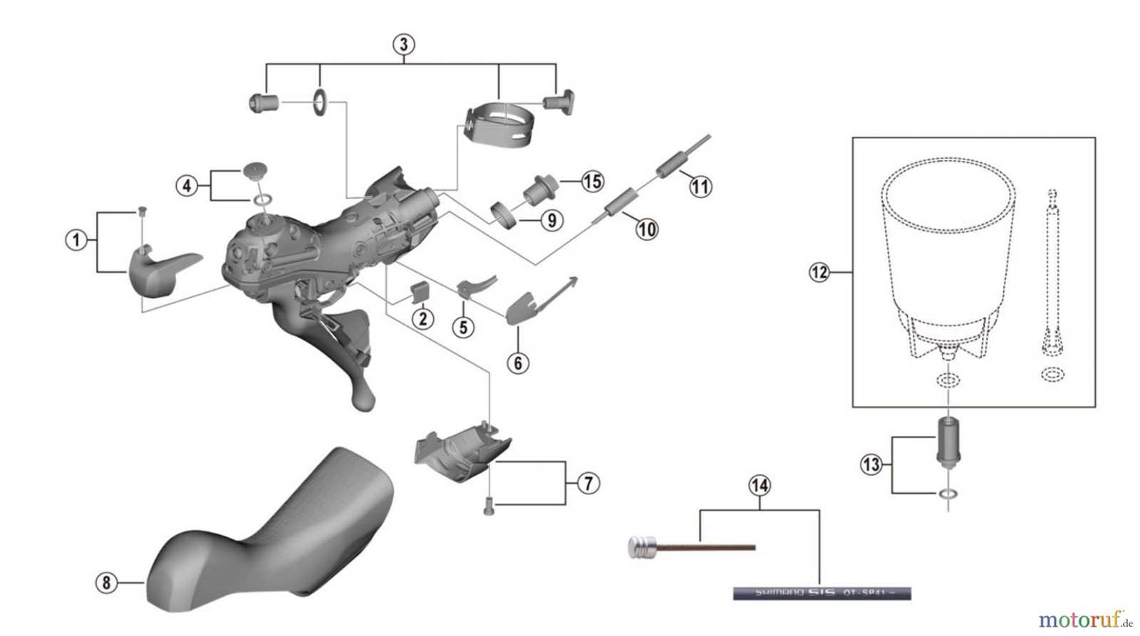 shimano brake parts diagram