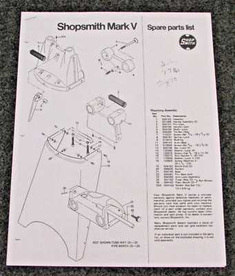 shopsmith parts diagram