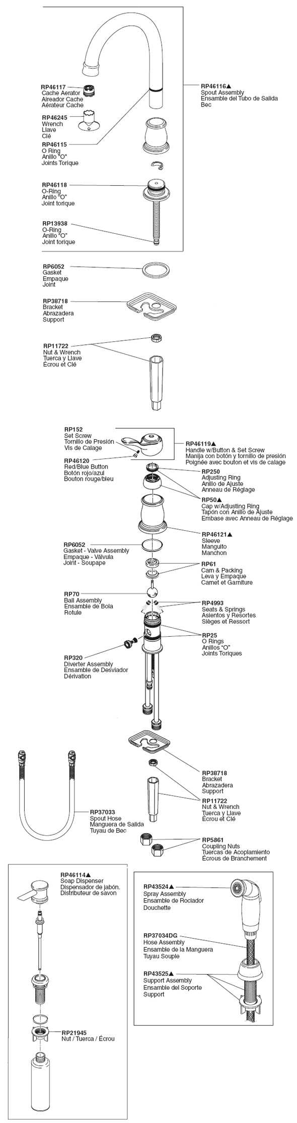 single handle kitchen delta kitchen faucet parts diagram