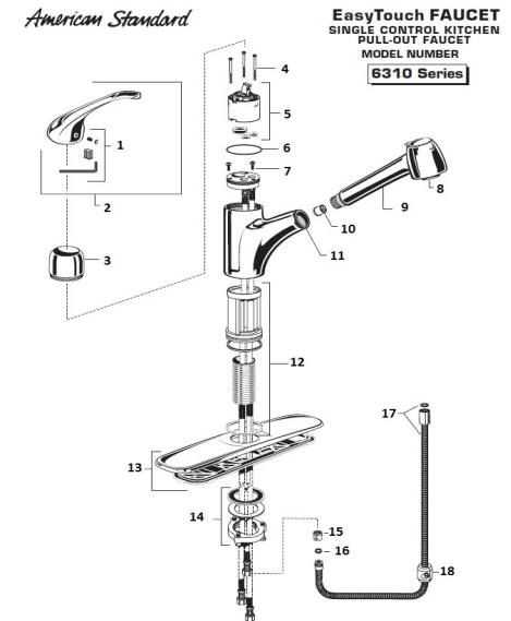 single handle kitchen delta kitchen faucet parts diagram