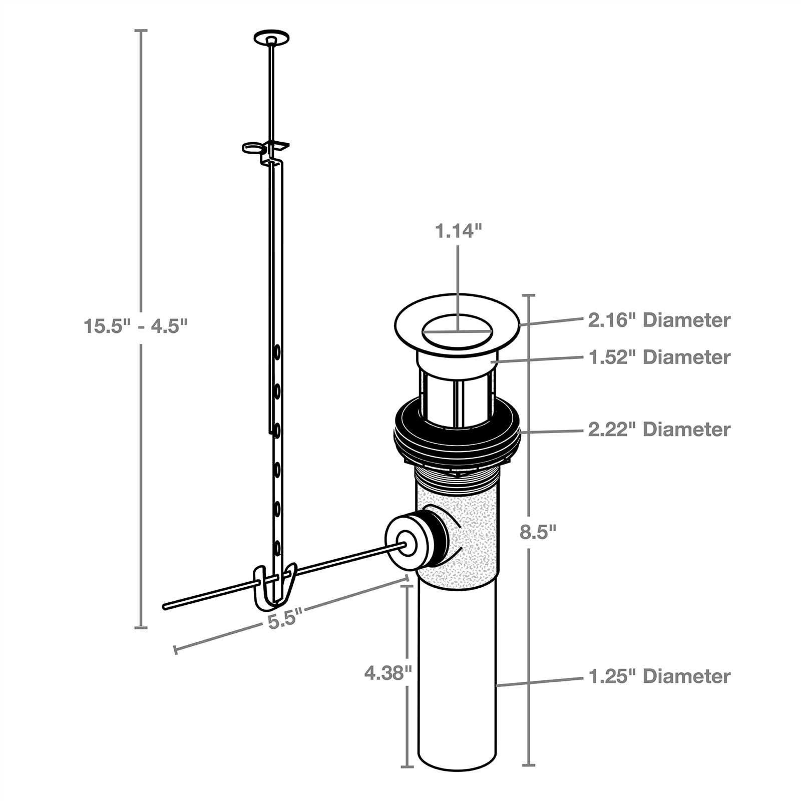 sink drain parts diagram