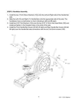 sole e25 elliptical parts diagram