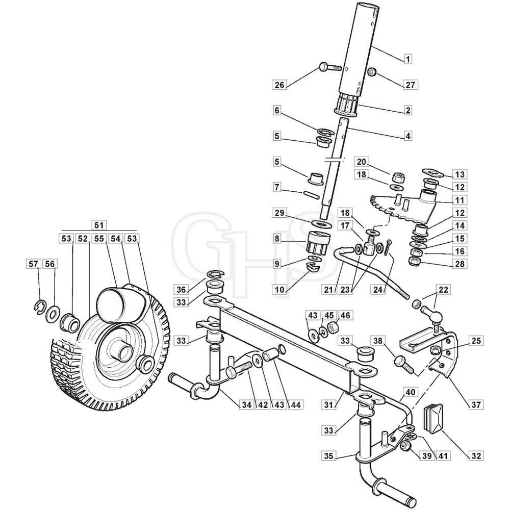 steering diagram parts