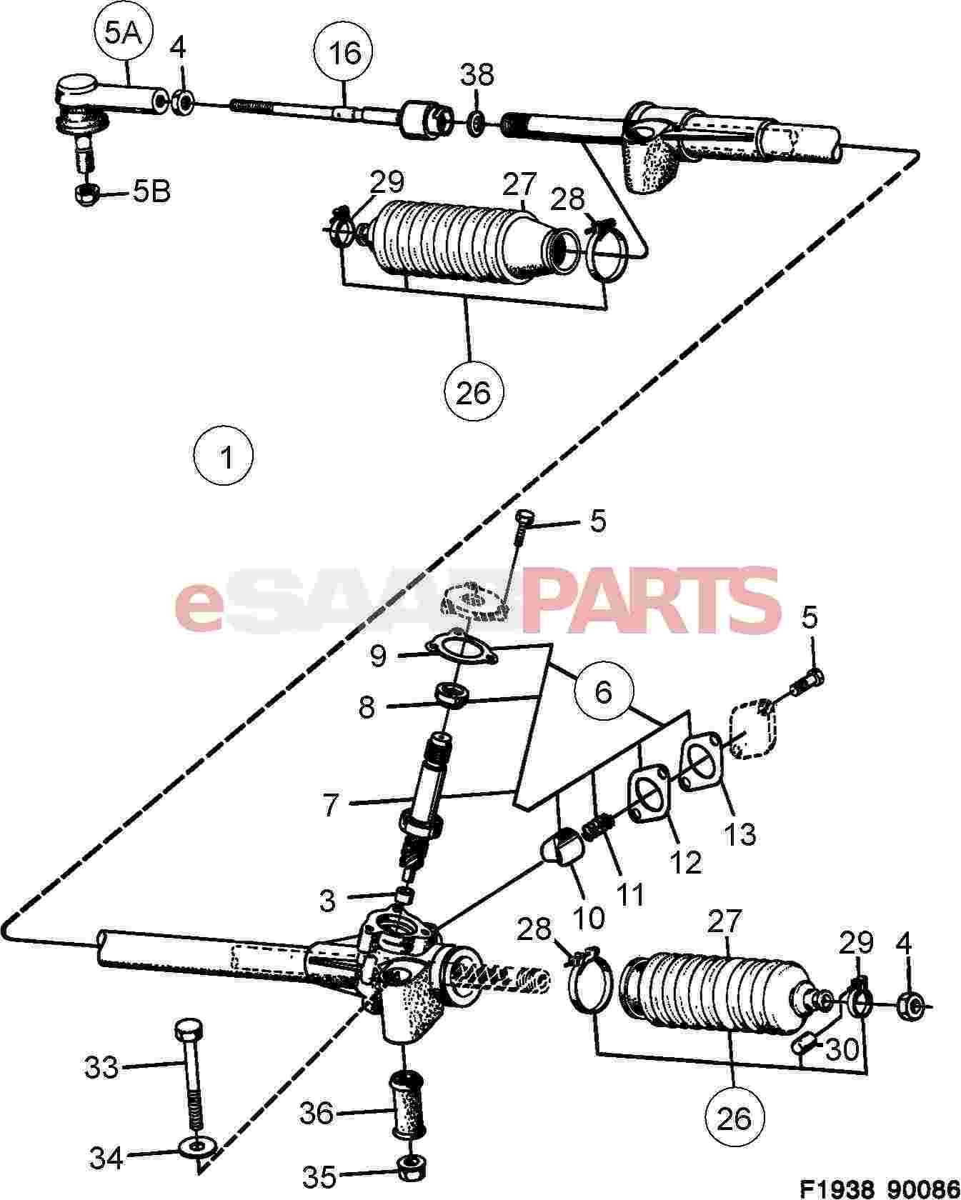 steering diagram parts