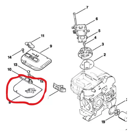 stihl 011 avt parts diagram