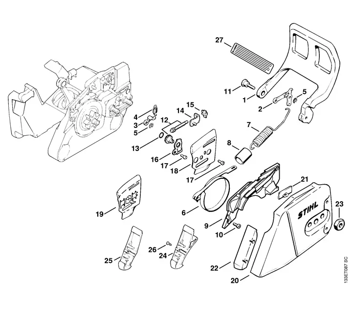 stihl 026 pro chainsaw parts diagram