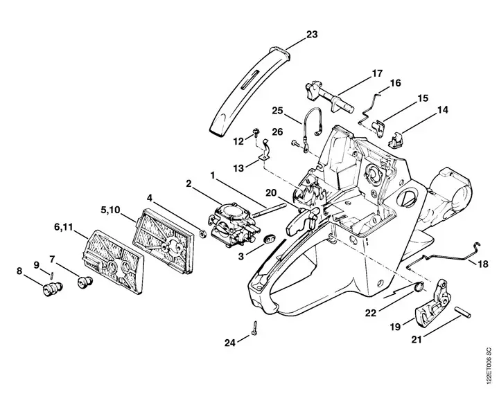 stihl 031 parts diagram