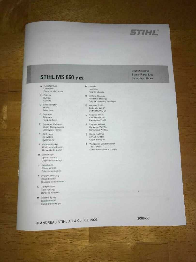 stihl 660 parts diagram