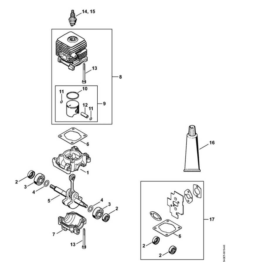 stihl bg 50 replacement parts diagram