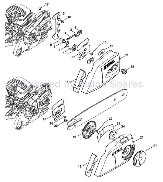 stihl ms 261 chainsaw parts diagram