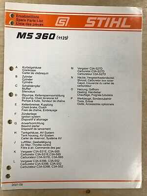 stihl ms 360 parts diagram