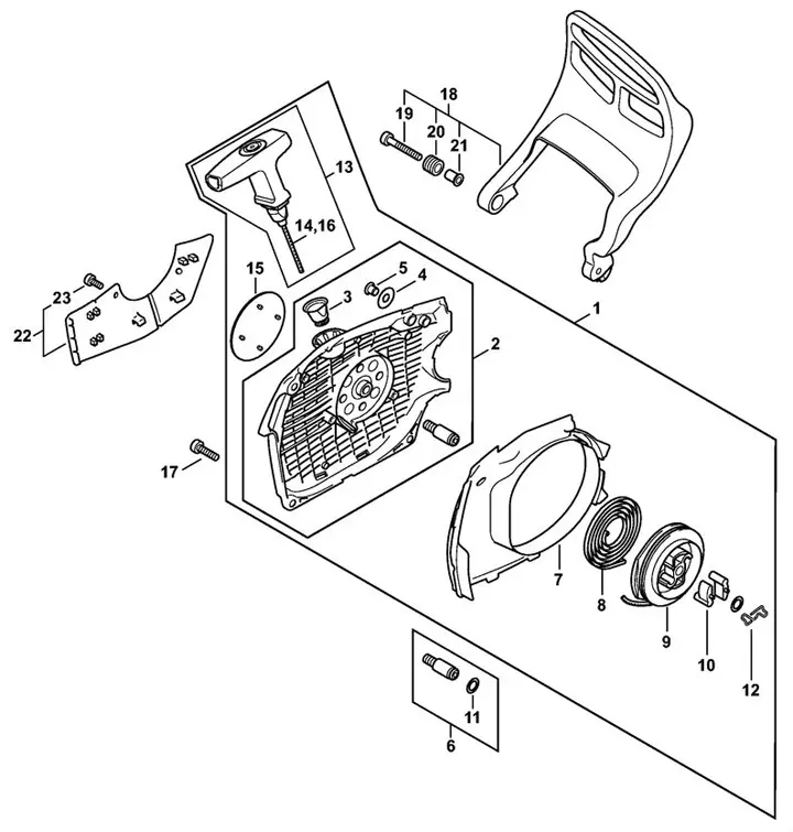 stihl ms462c parts diagram