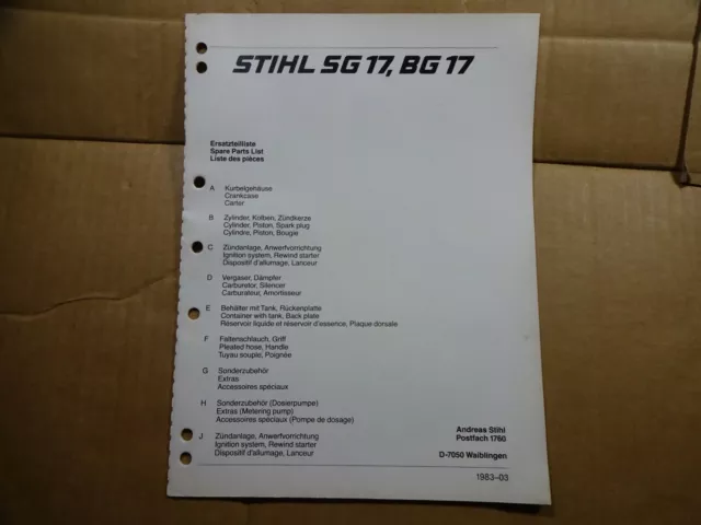 stihl sr200 parts diagram