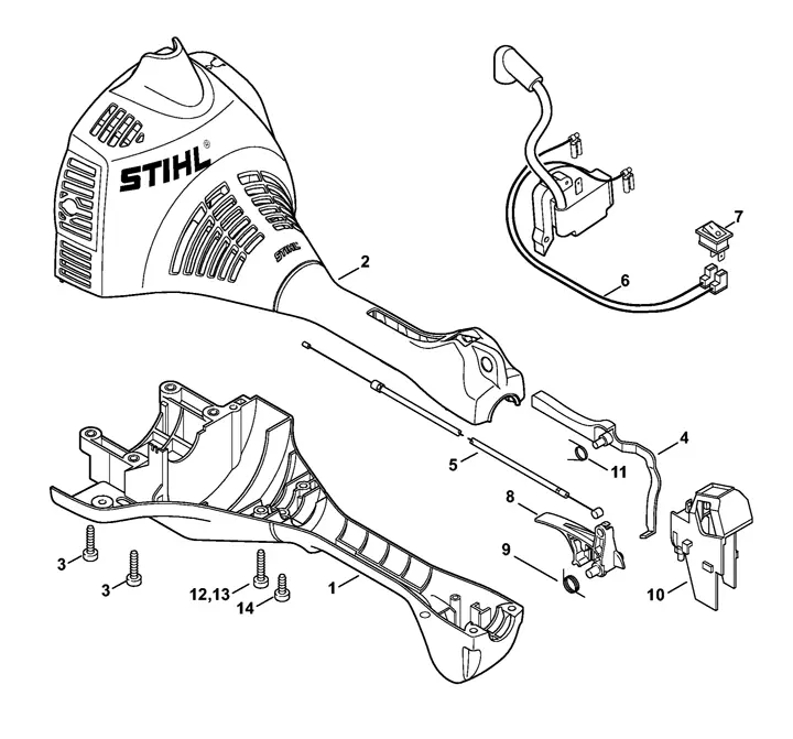 stihl trimmer fs 56 rc parts diagram