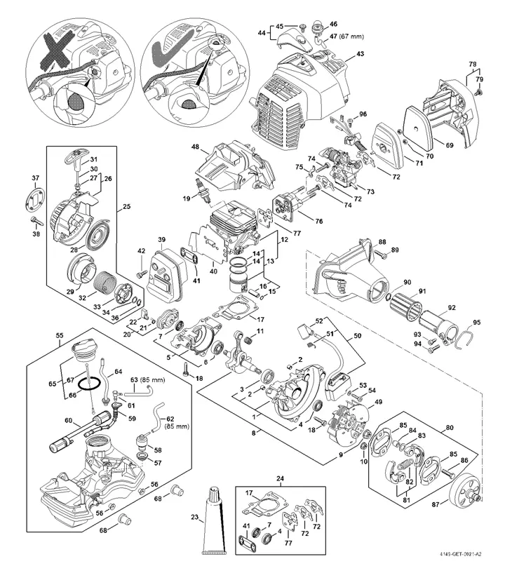 stihl trimmer fs 56 rc parts diagram