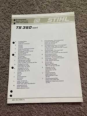 stihl ts350 parts diagram