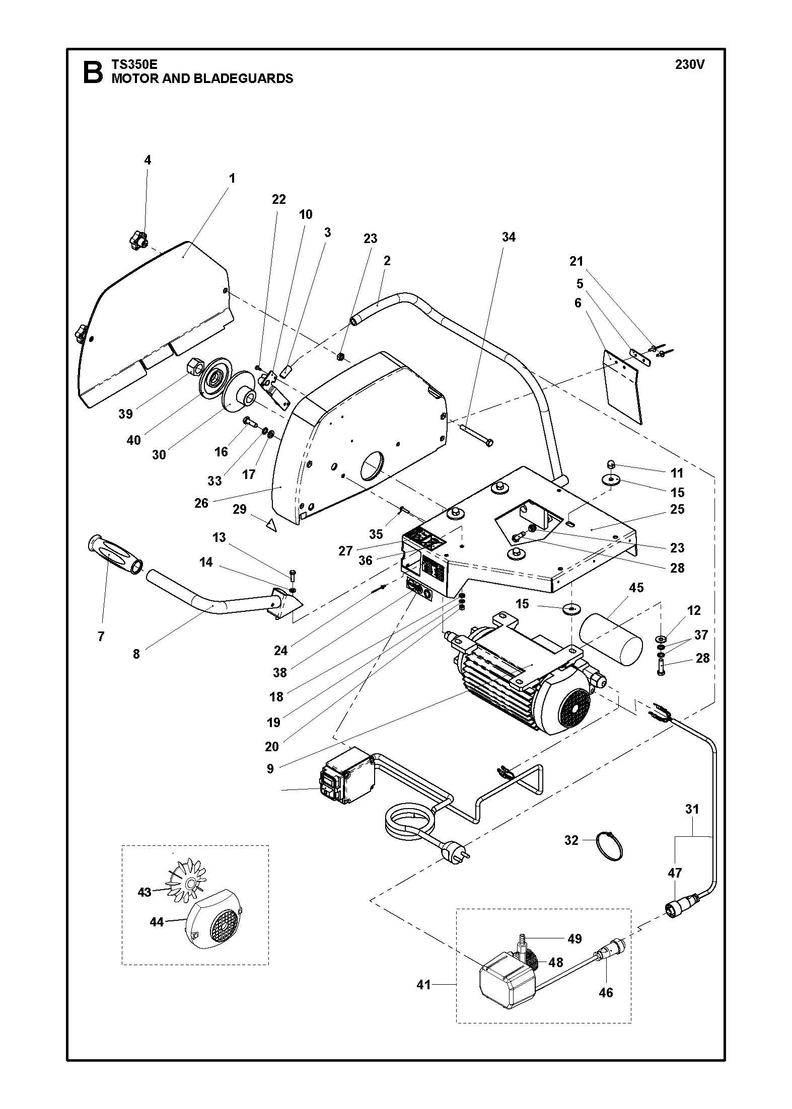 stihl ts350 parts diagram