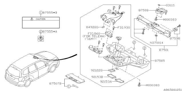 subaru forester body parts diagram