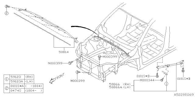 subaru forester body parts diagram