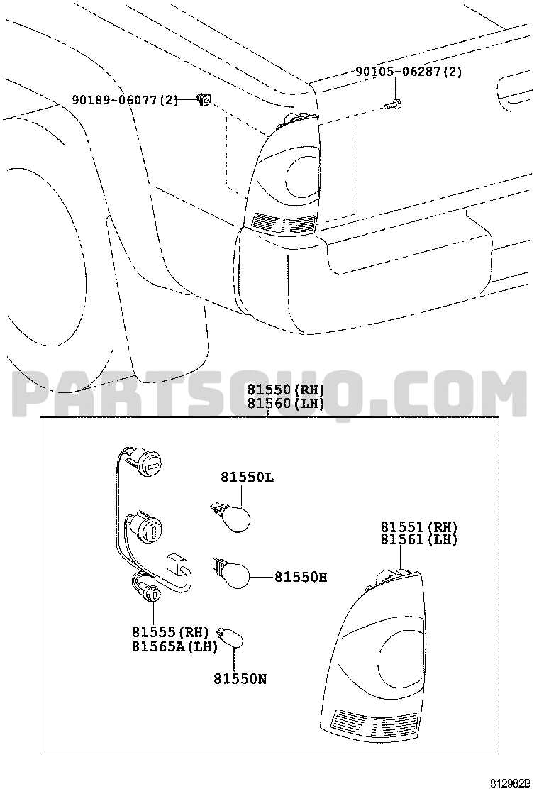 tacoma body parts diagram