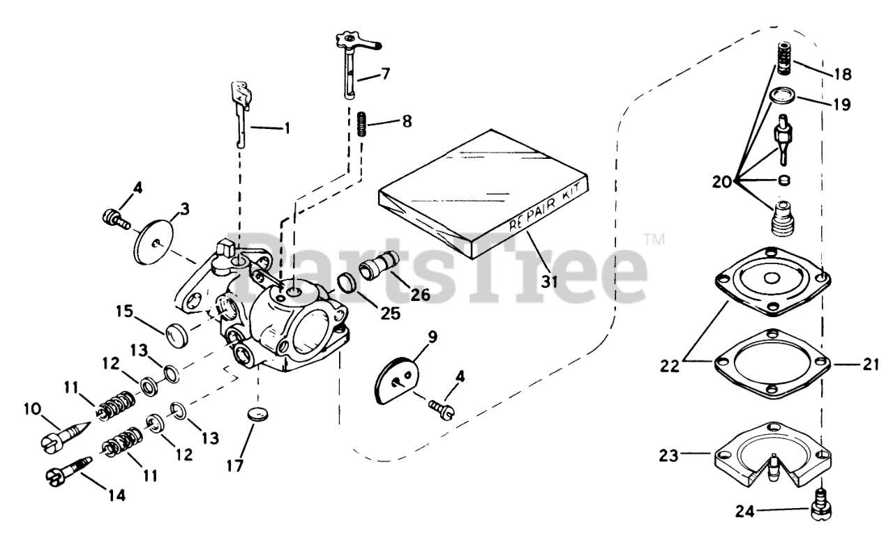 toro carburetor parts diagram