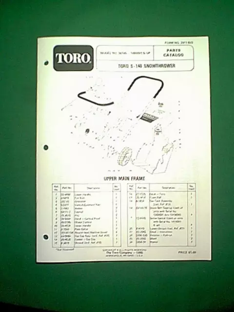 toro snowblower parts diagram