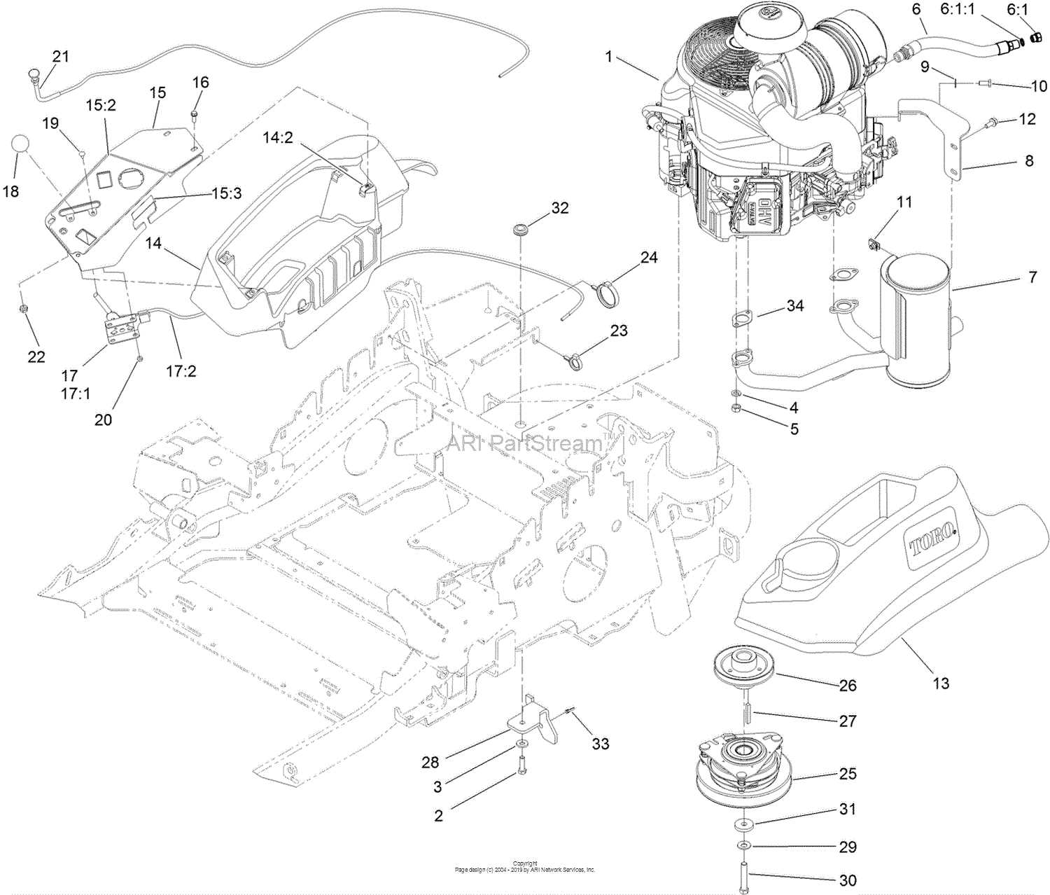 toro zero turn parts diagram