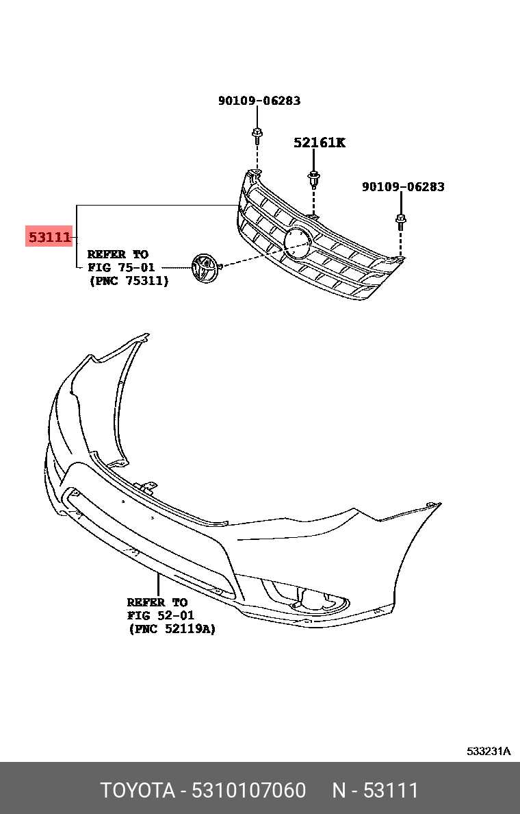 toyota avalon parts diagram