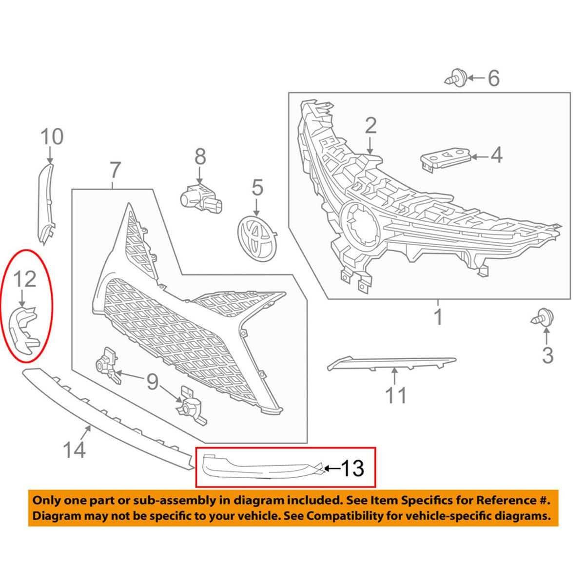 toyota camry body parts diagram