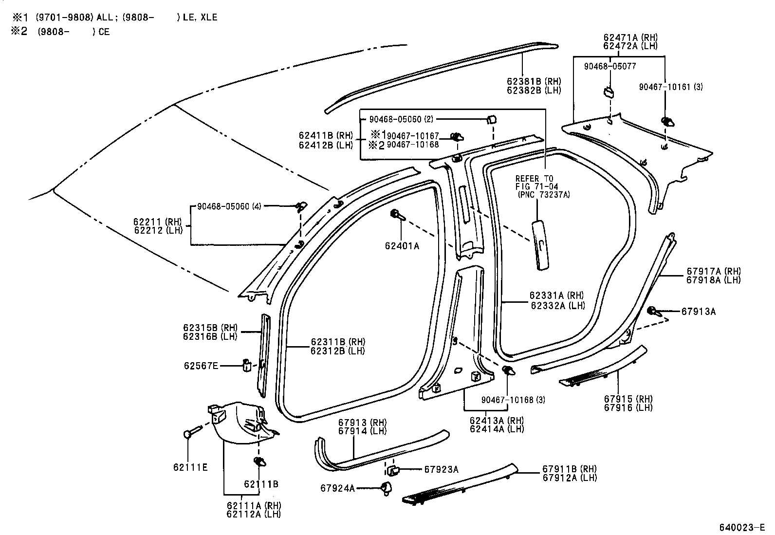 toyota camry interior parts diagram