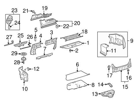 toyota camry interior parts diagram