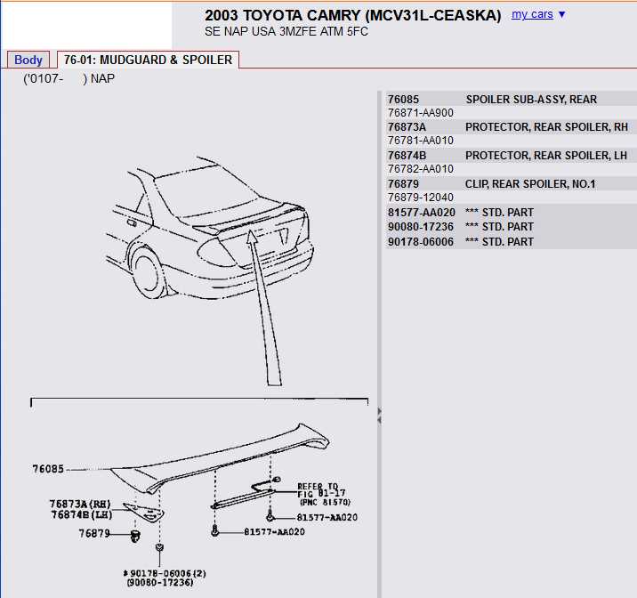 toyota corolla 2005 parts diagram