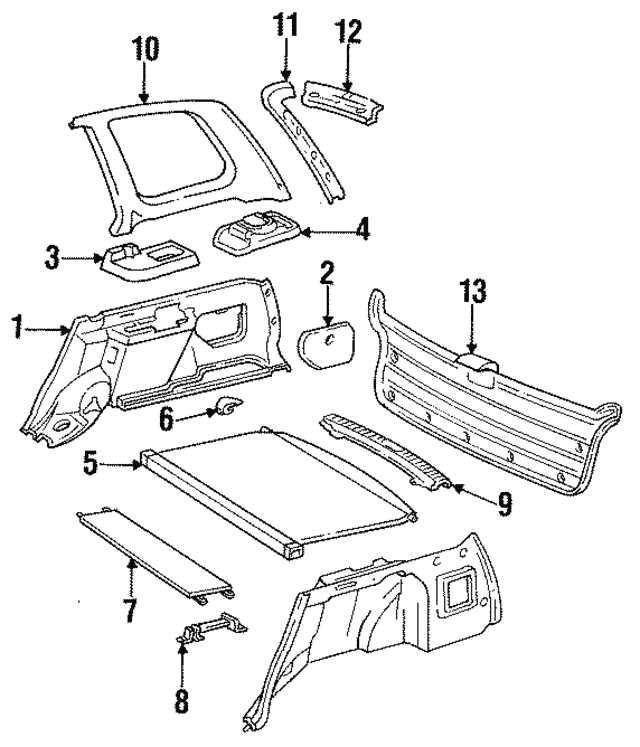 toyota door parts diagram